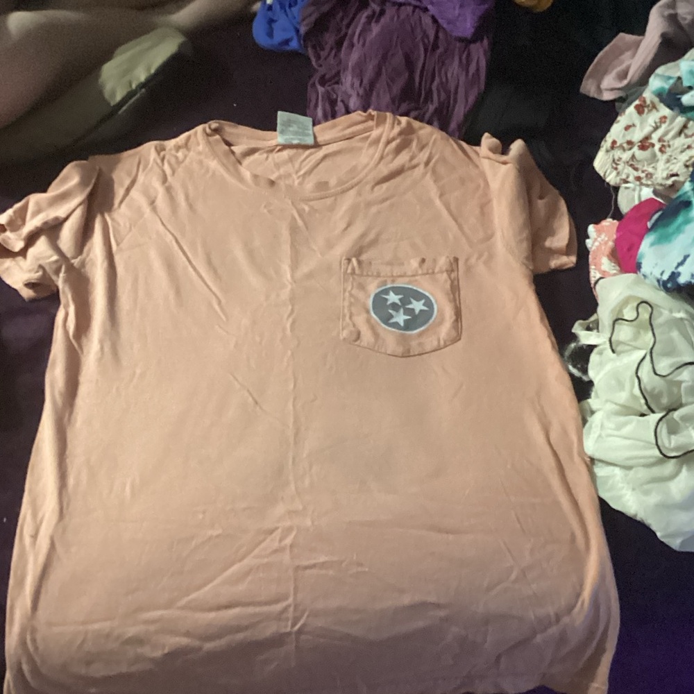 Peach womans Shirt with Pocket